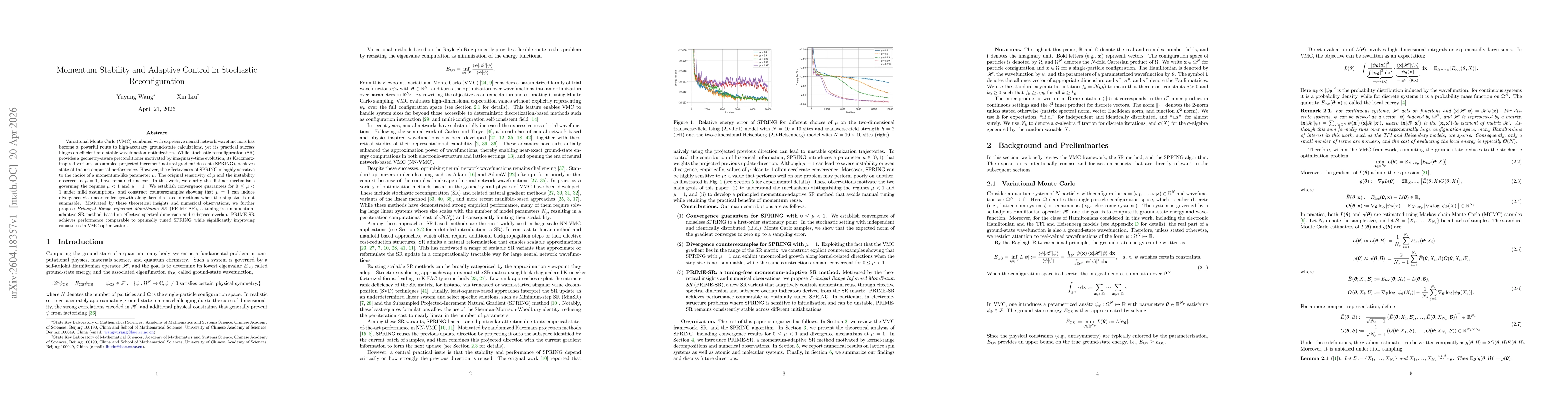Thumbnail for Momentum Stability and Adaptive Control in Stochastic Reconfiguration