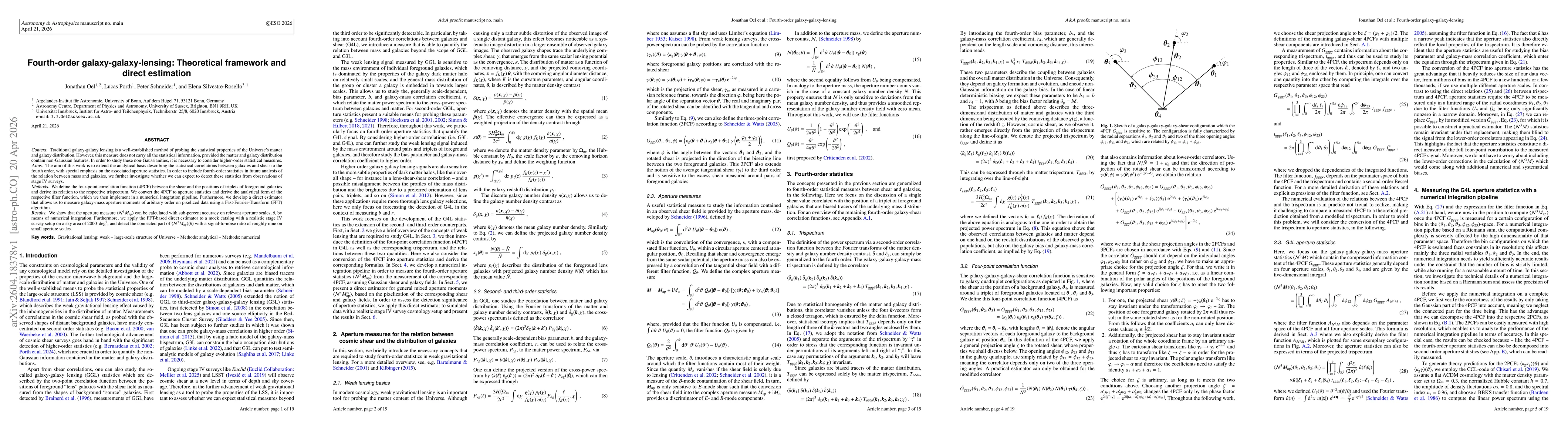 Thumbnail for Fourth-order galaxy-galaxy-lensing: Theoretical framework and direct estimation