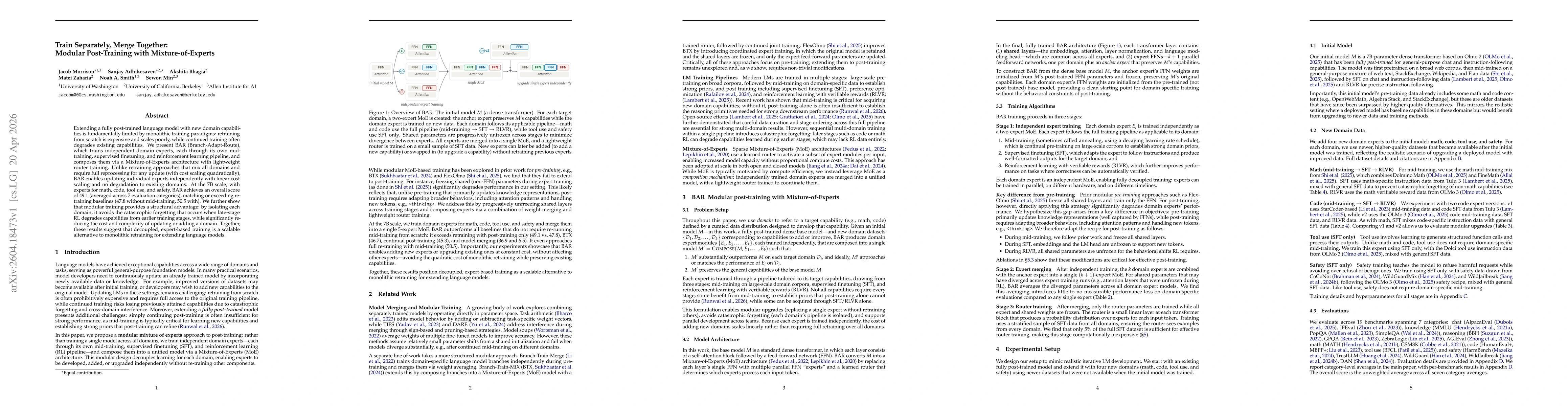 Thumbnail for Train Separately, Merge Together: Modular Post-Training with Mixture-of-Experts