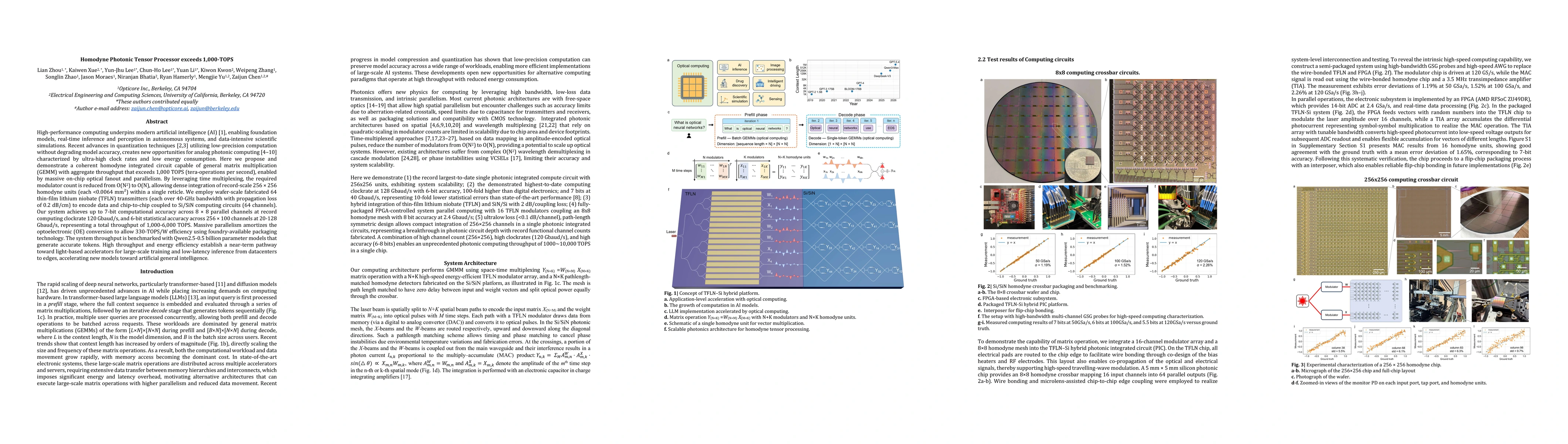 Thumbnail for Tensor Processing with Homodyne Photonic Integrated Circuits exceeds 1,000 TOPS