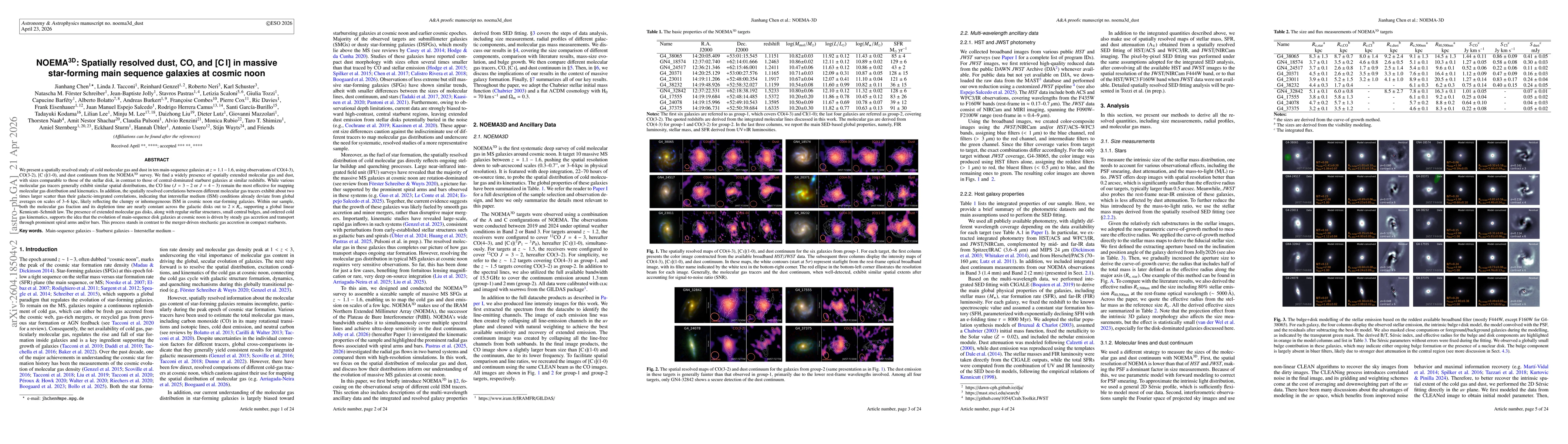 Thumbnail for NOEMA3D: Spatially resolved dust, CO, and [C I] in massive star-forming main sequence galaxies at cosmic noon