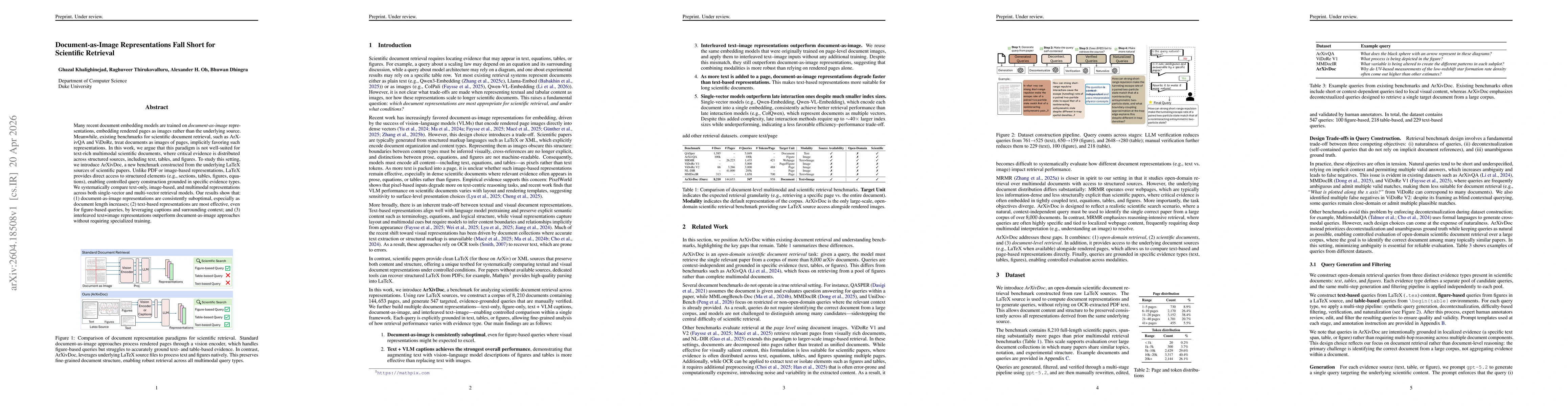 Thumbnail for Document-as-Image Representations Fall Short for Scientific Retrieval