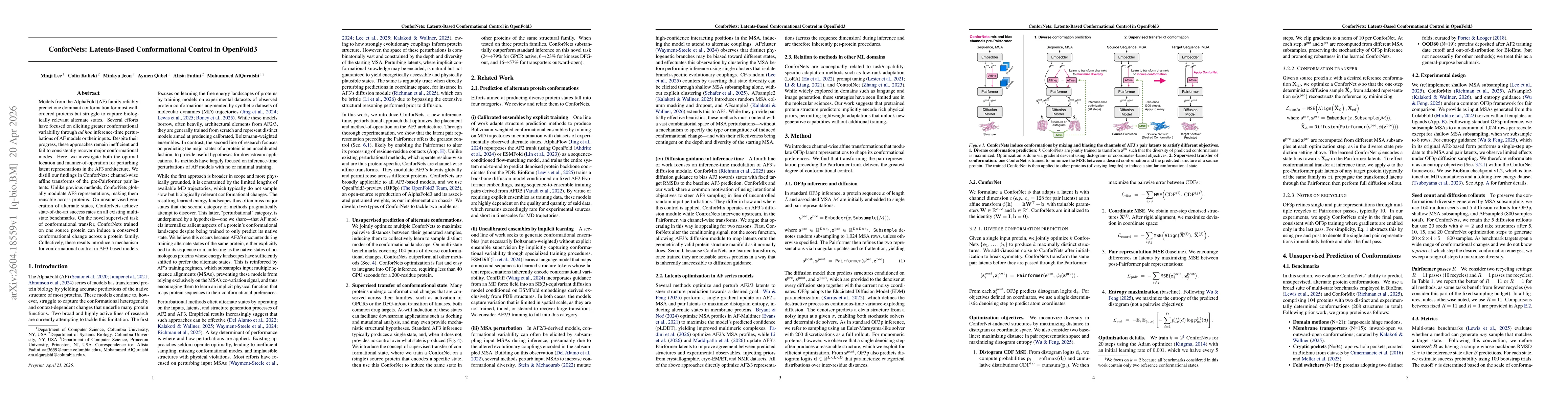 Thumbnail for ConforNets: Latents-Based Conformational Control in OpenFold3