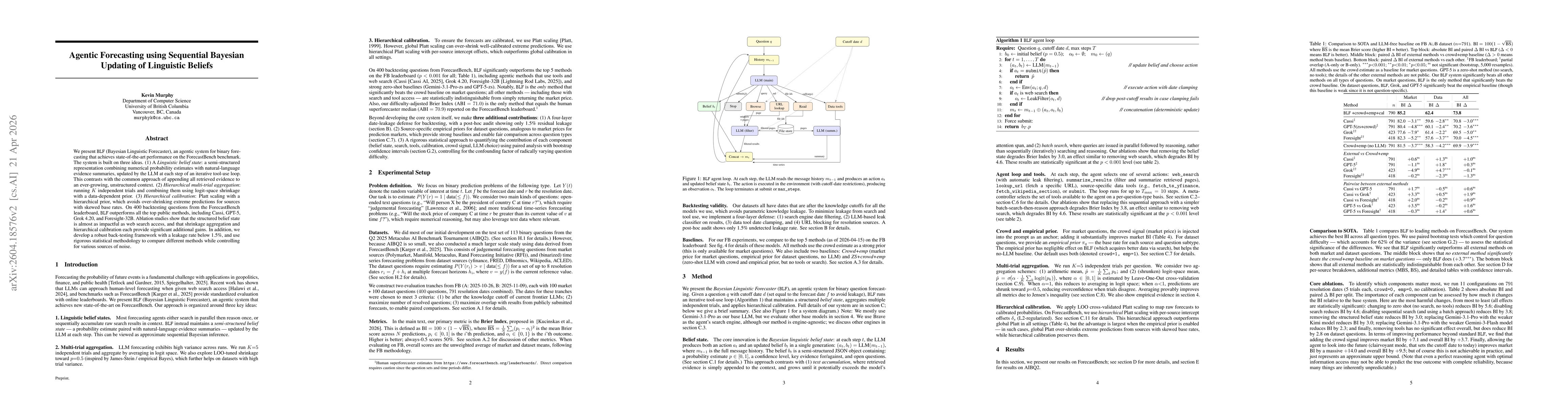 Thumbnail for Agentic Forecasting using Sequential Bayesian Updating of Linguistic Beliefs