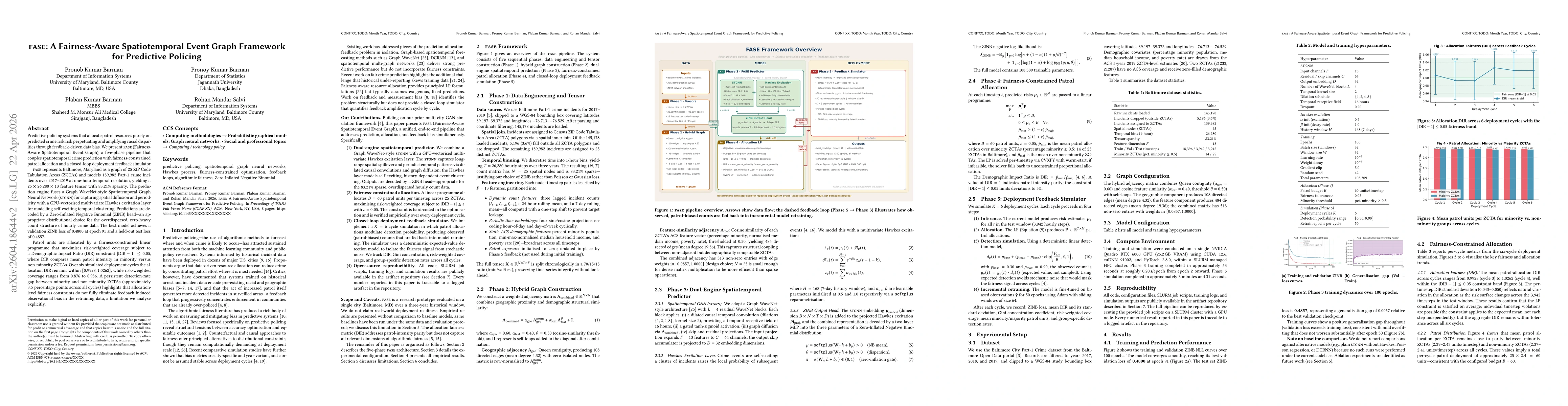 Thumbnail for FASE : A Fairness-Aware Spatiotemporal Event Graph Framework for Predictive Policing