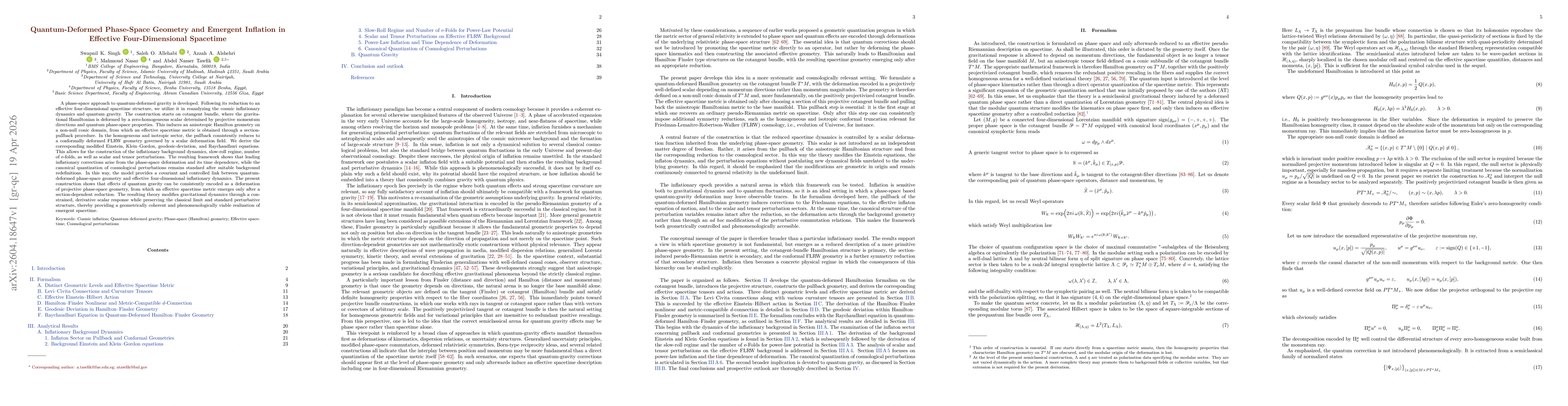 Thumbnail for Quantum-Deformed Phase-Space Geometry and Emergent Inflation in Effective Four-Dimensional Spacetime