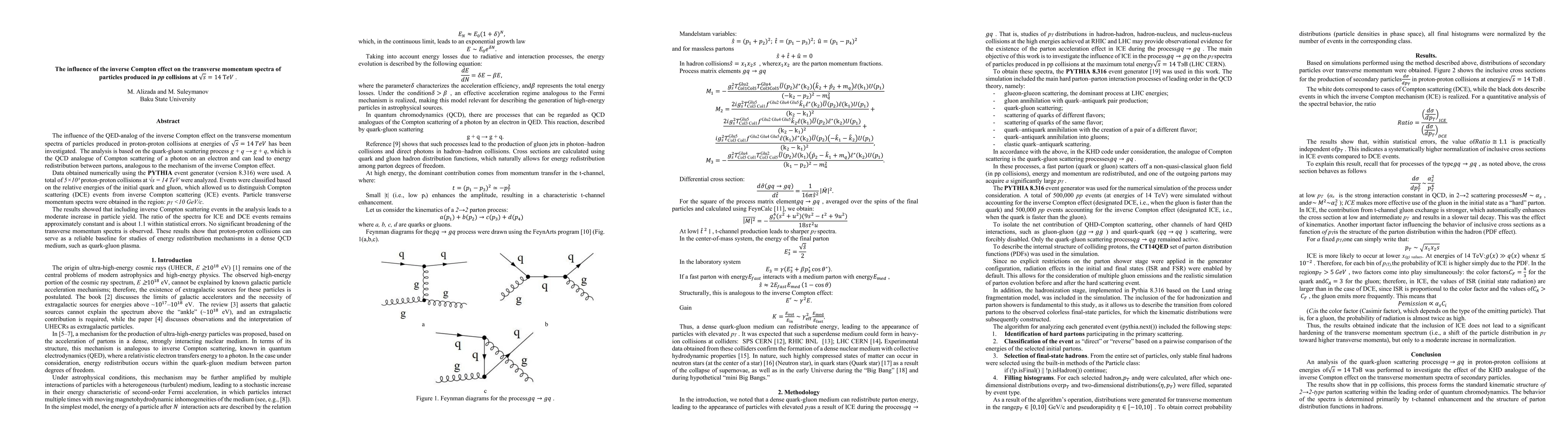 Thumbnail for The influence of the inverse Compton effect on the transverse momentum spectra of particles produced in pp collisions at \sqrt{s}=14 TeV