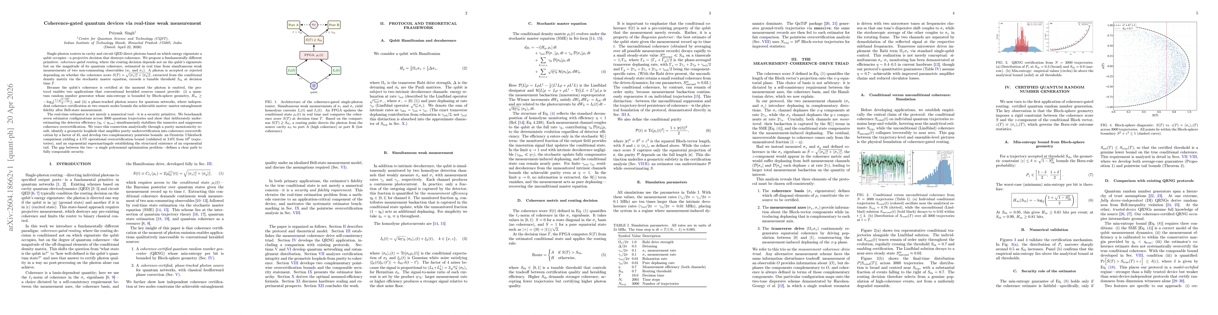 Thumbnail for Coherence-gated quantum devices via real-time weak measurement