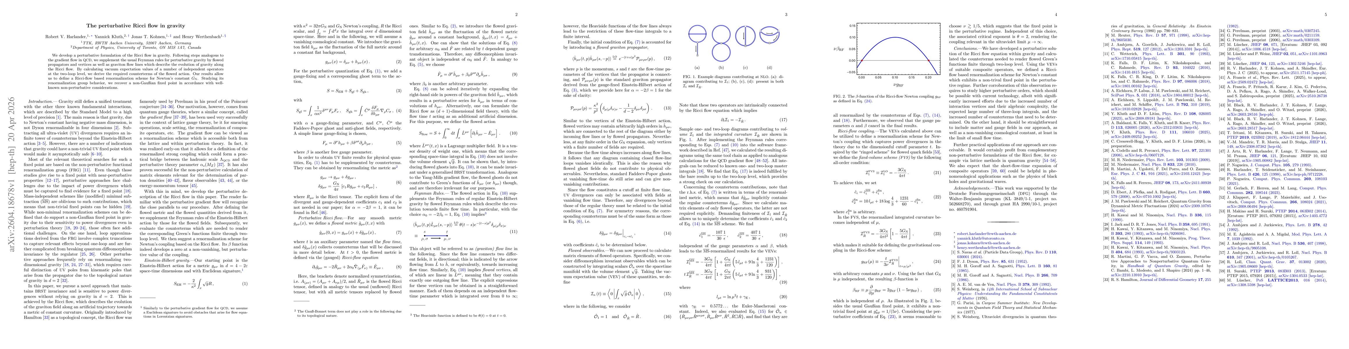 Thumbnail for The perturbative Ricci flow in gravity