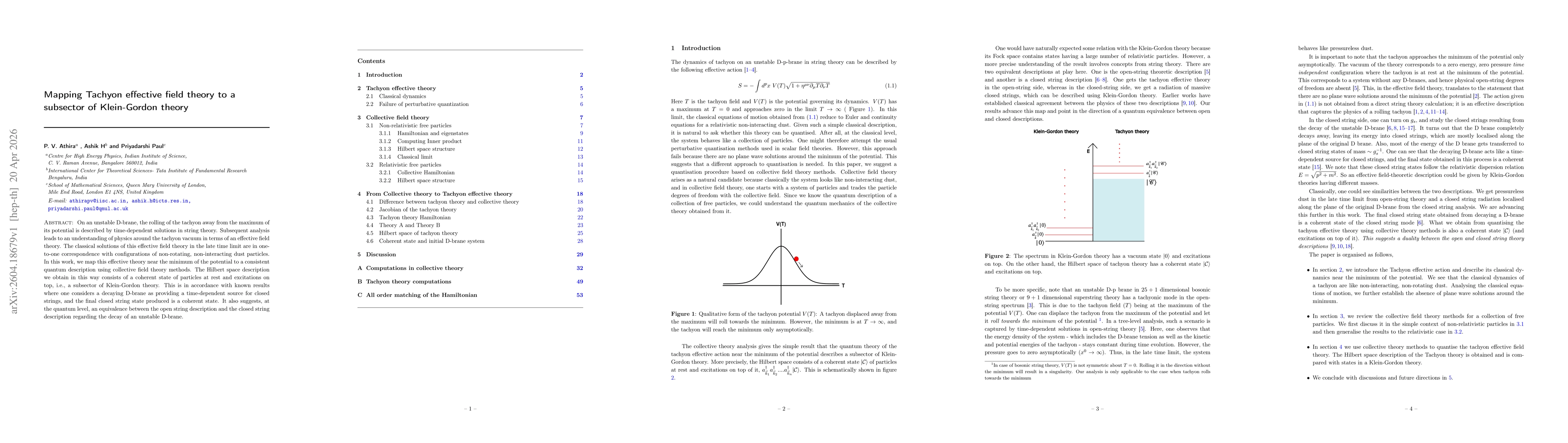 Thumbnail for Mapping Tachyon effective field theory to a subsector of Klein-Gordon theory