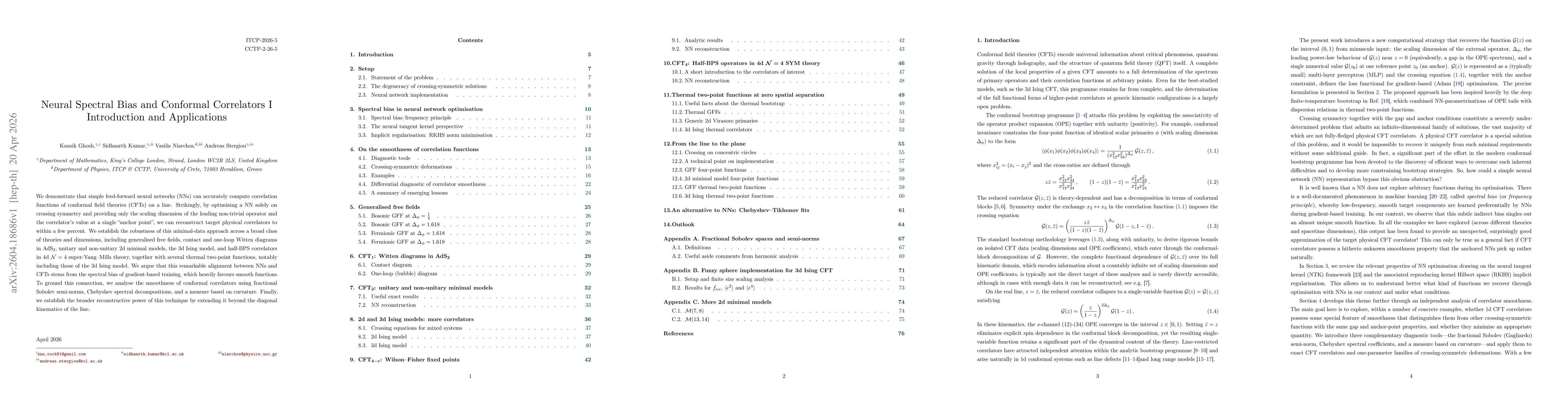 Thumbnail for Neural Spectral Bias and Conformal Correlators I: Introduction and Applications