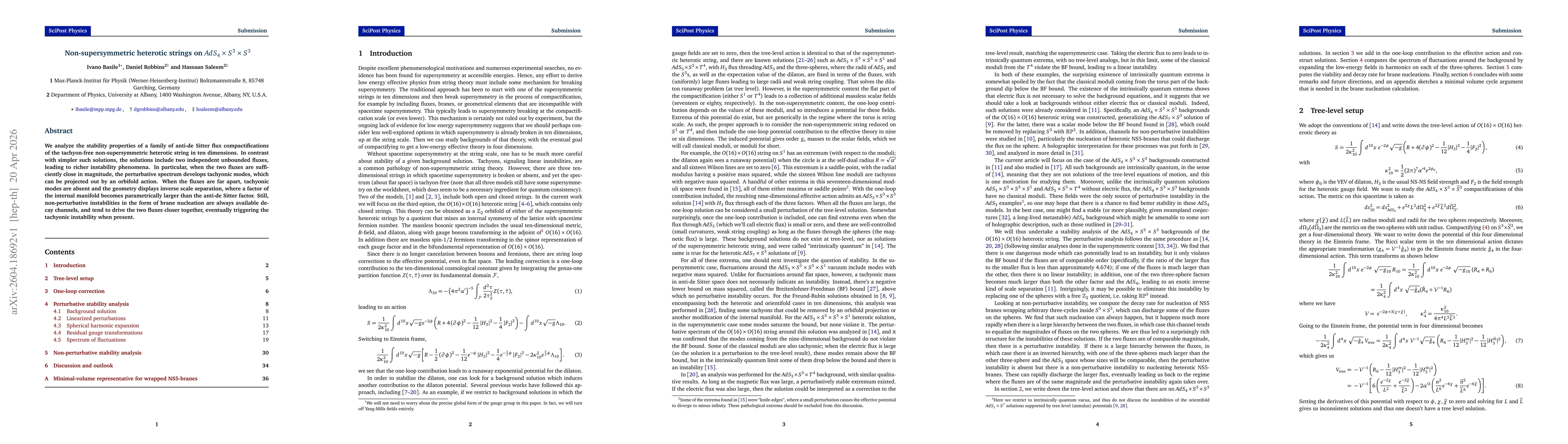 Thumbnail for Non-supersymmetric heterotic strings on $AdS_{4}\times S^{3}\times S^{3}$
