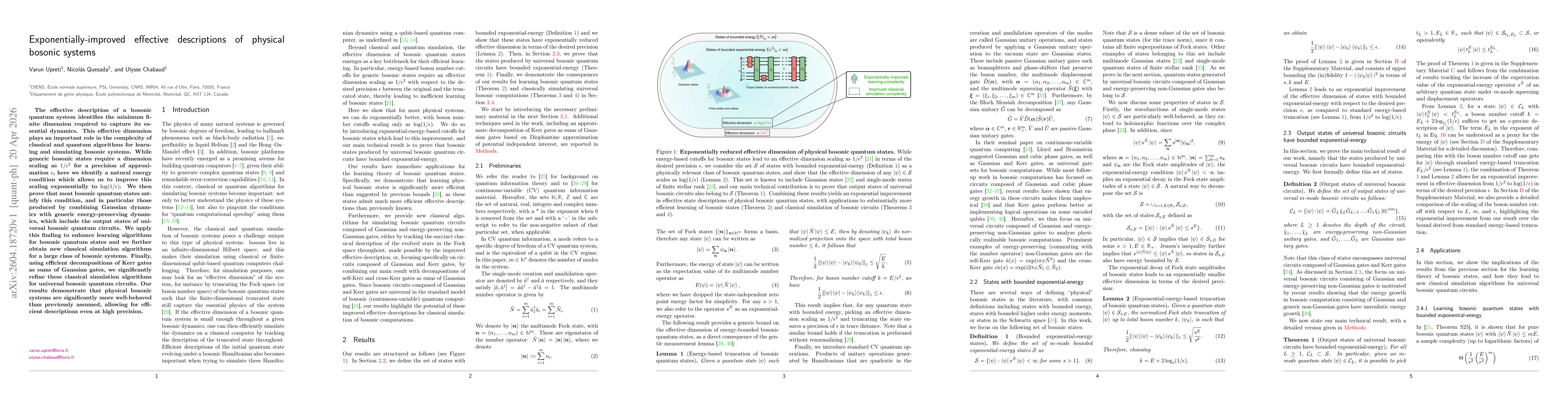 Thumbnail for Exponentially-improved effective descriptions of physical bosonic systems