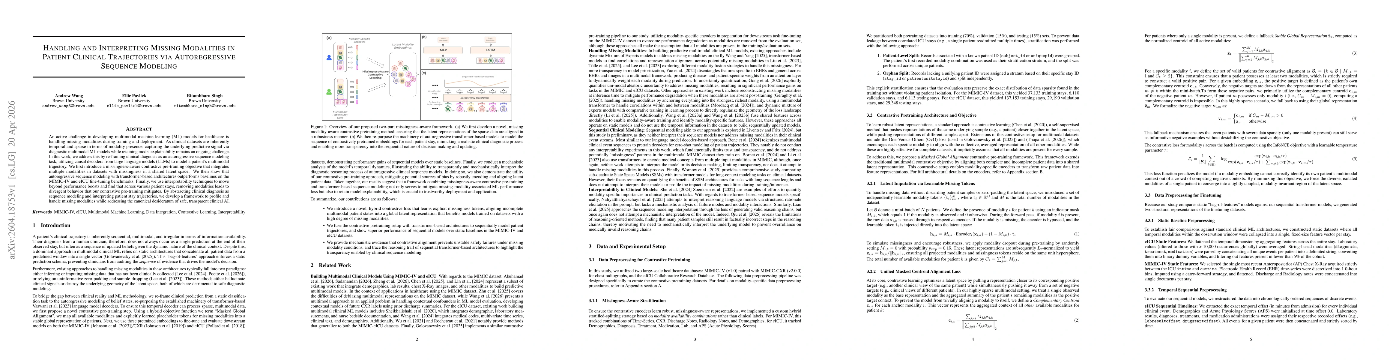 Thumbnail for Handling and Interpreting Missing Modalities in Patient Clinical Trajectories via Autoregressive Sequence Modeling