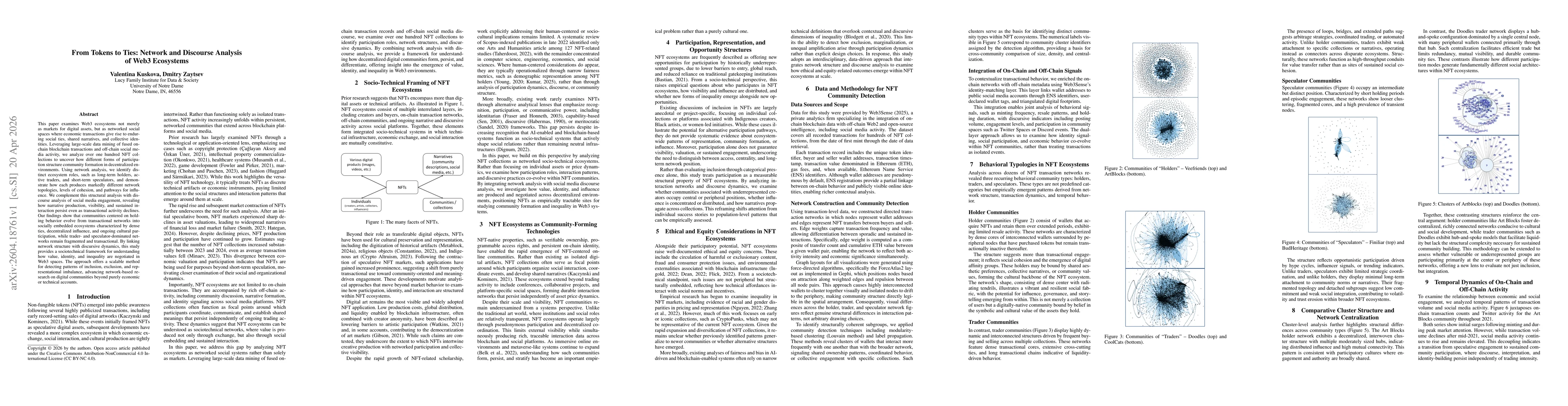 Thumbnail for From Tokens to Ties: Network and Discourse Analysis of Web3 Ecosystems