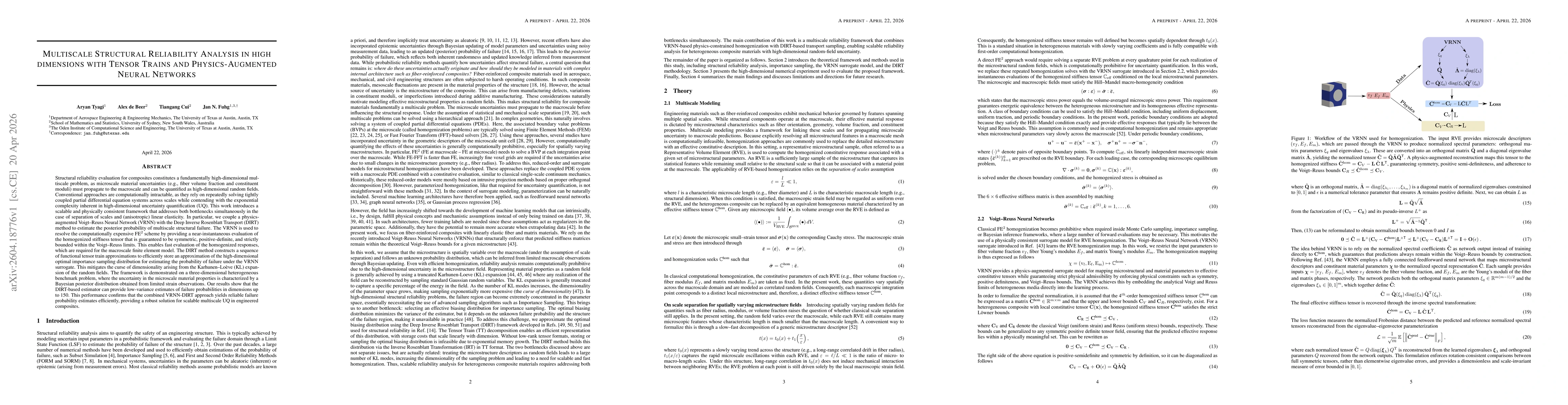 Thumbnail for Multiscale Structural Reliability Analysis in high dimensions with Tensor Trains and Physics-Augmented Neural Networks