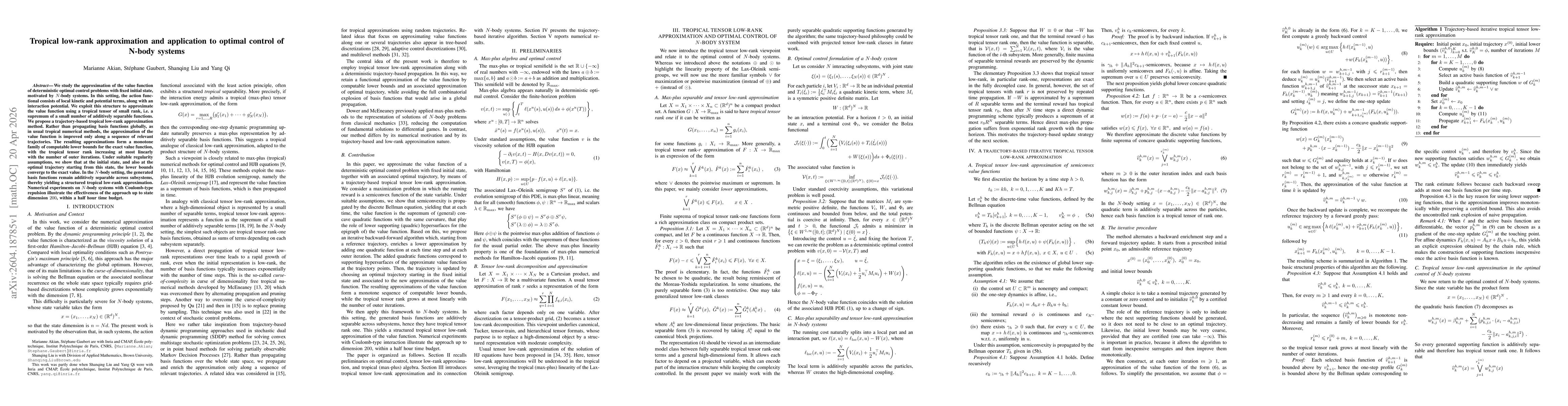 Thumbnail for Tropical low-rank approximation and application to optimal control of N-body systems