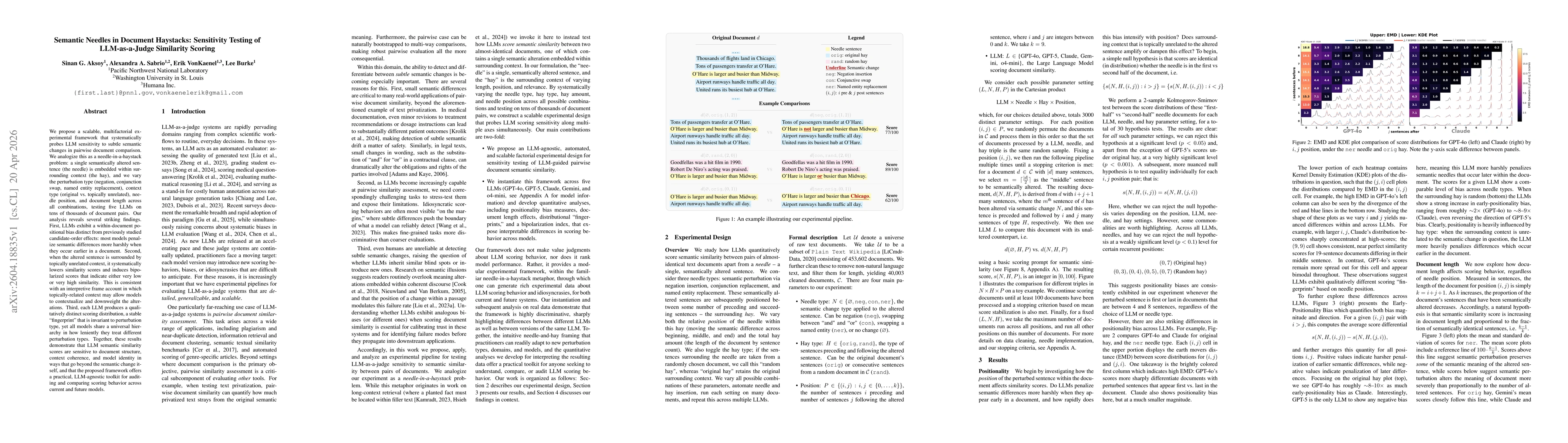 Thumbnail for Semantic Needles in Document Haystacks: Sensitivity Testing of LLM-as-a-Judge Similarity Scoring