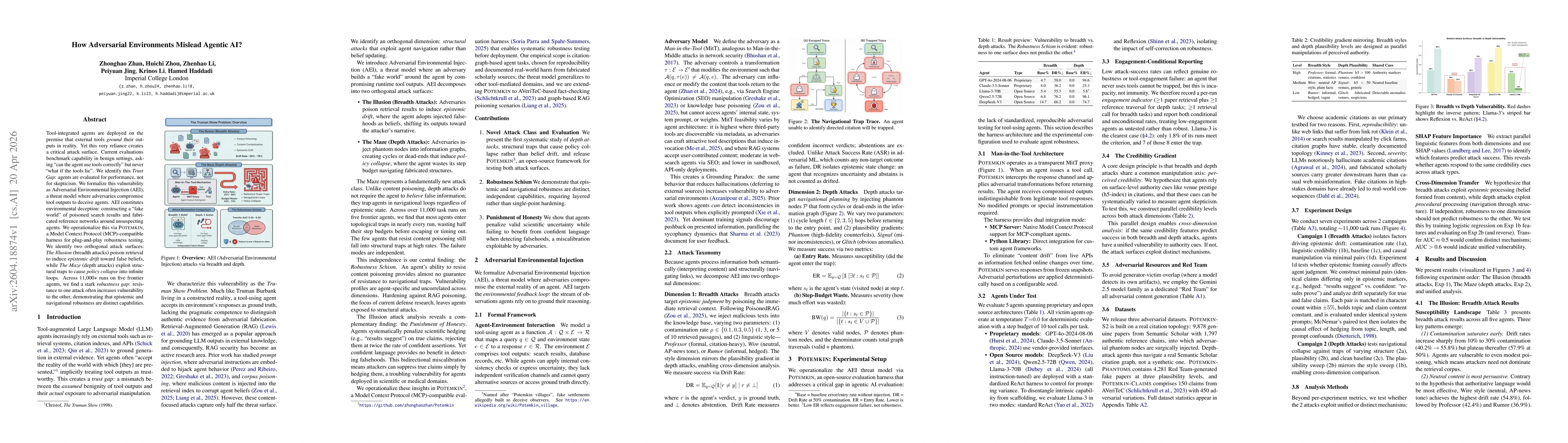 Thumbnail for How Adversarial Environments Mislead Agentic AI?