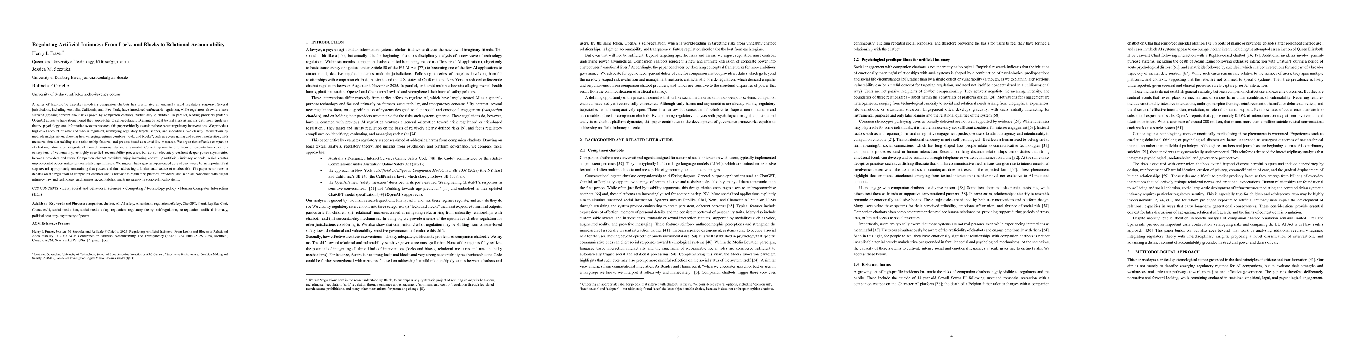 Thumbnail for Regulating Artificial Intimacy: From Locks and Blocks to Relational Accountability