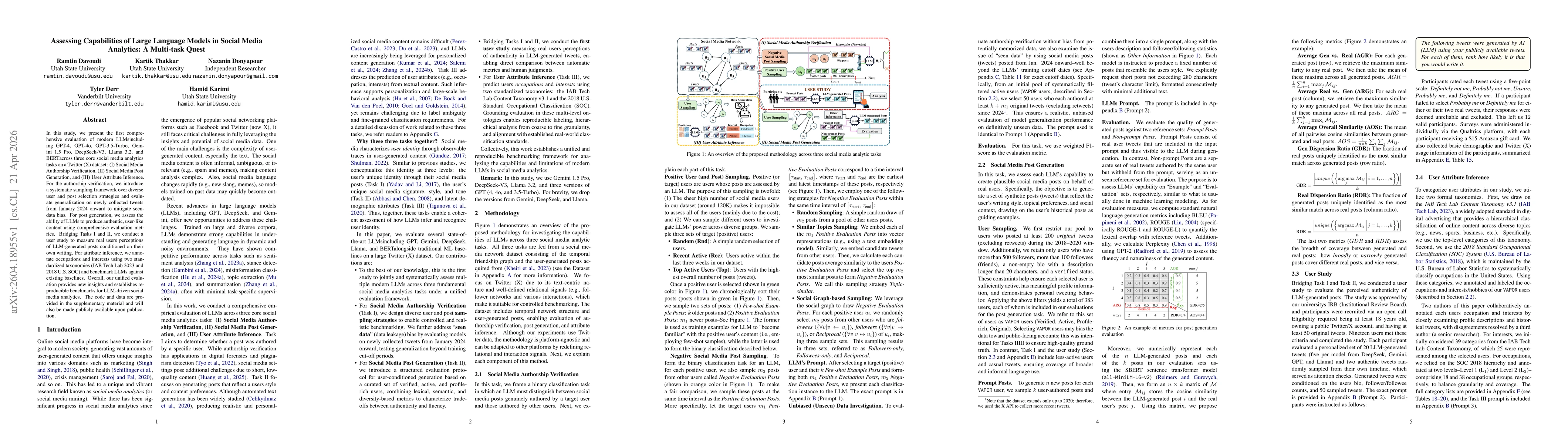 Thumbnail for Assessing Capabilities of Large Language Models in Social Media Analytics: A Multi-task Quest