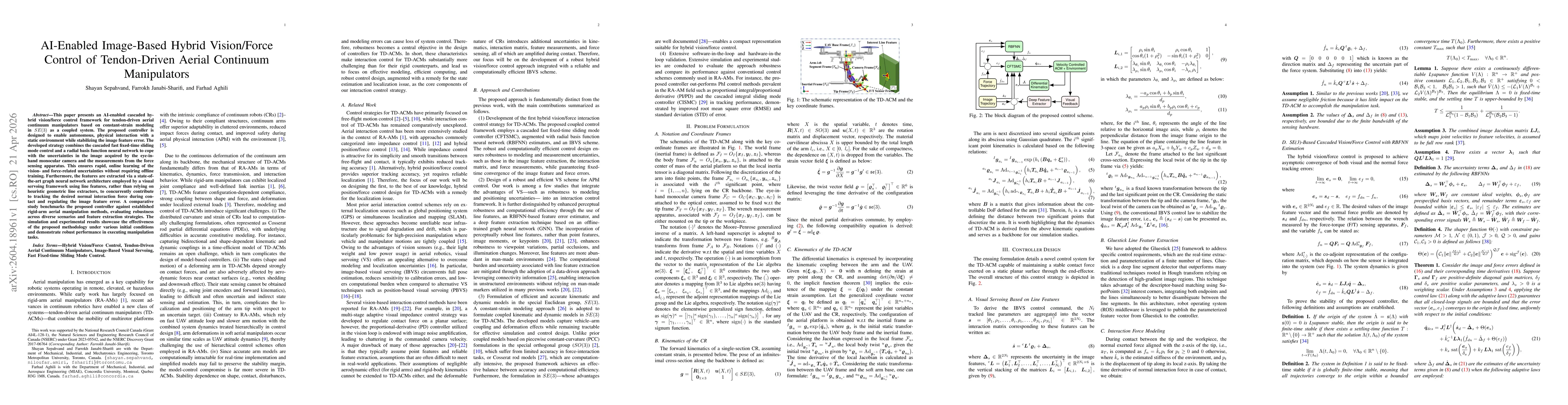Thumbnail for AI-Enabled Image-Based Hybrid Vision/Force Control of Tendon-Driven Aerial Continuum Manipulators