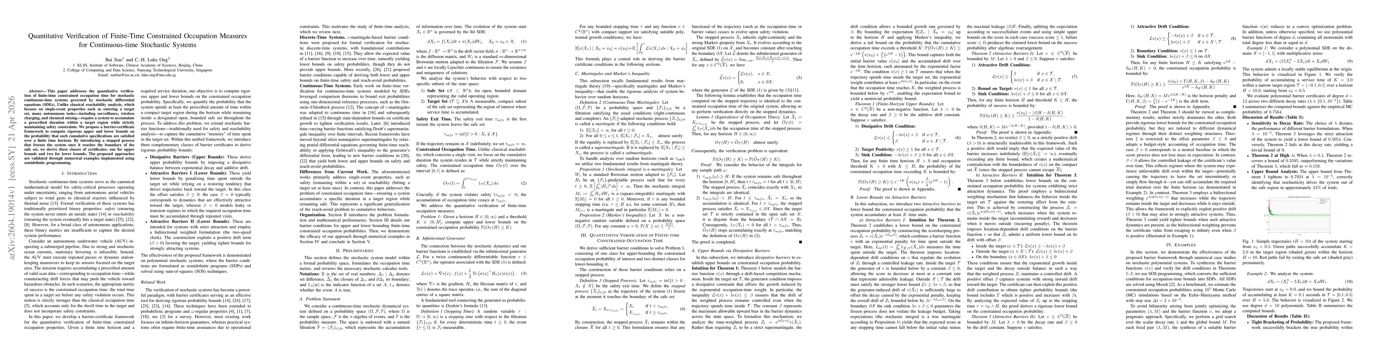 Thumbnail for Quantitative Verification of Finite-Time Constrained Occupation Measures for Continuous-time Stochastic Systems