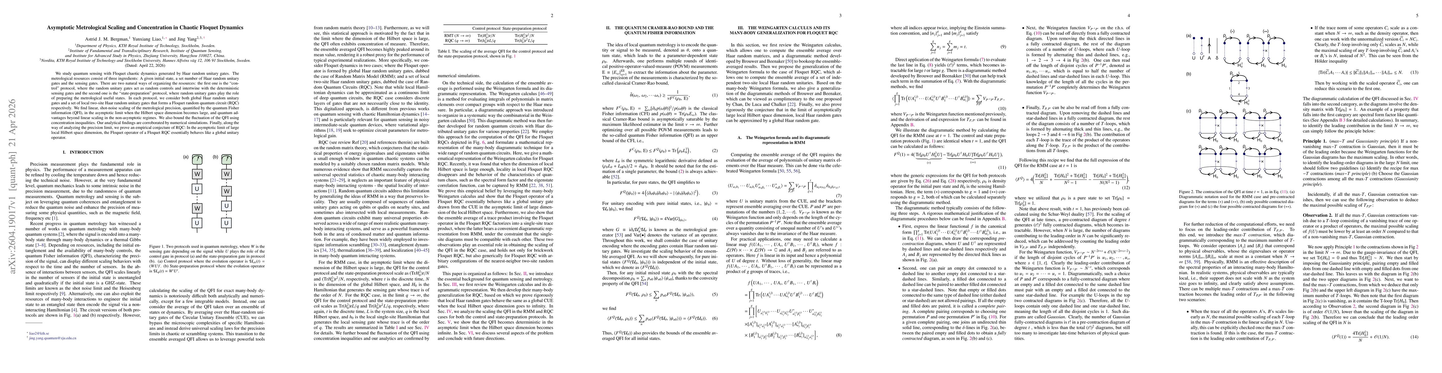 Thumbnail for Asymptotic Metrological Scaling and Concentration in Chaotic Floquet Dynamics