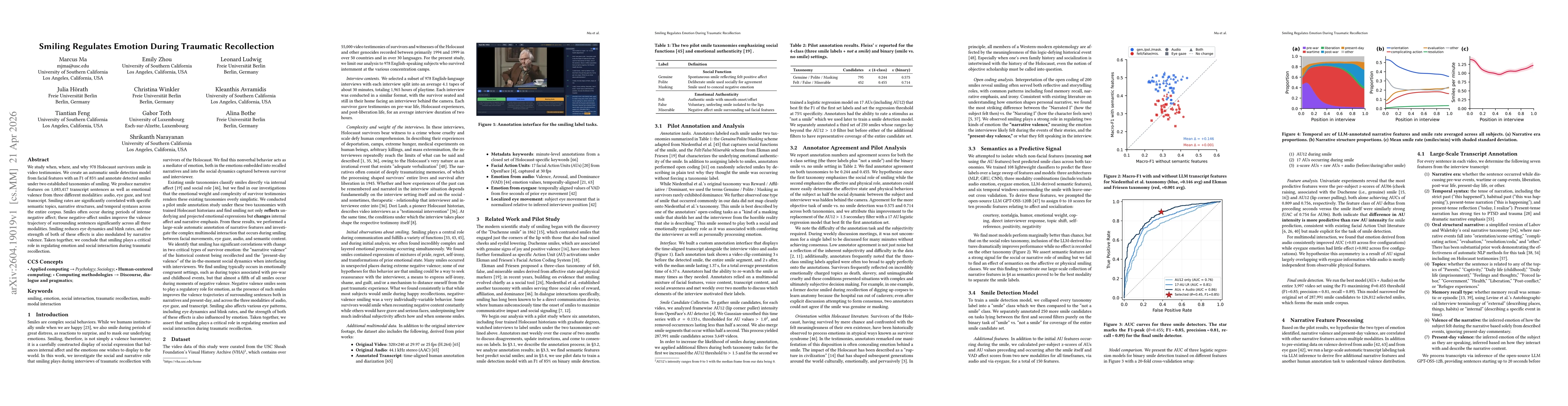 Thumbnail for Smiling Regulates Emotion During Traumatic Recollection