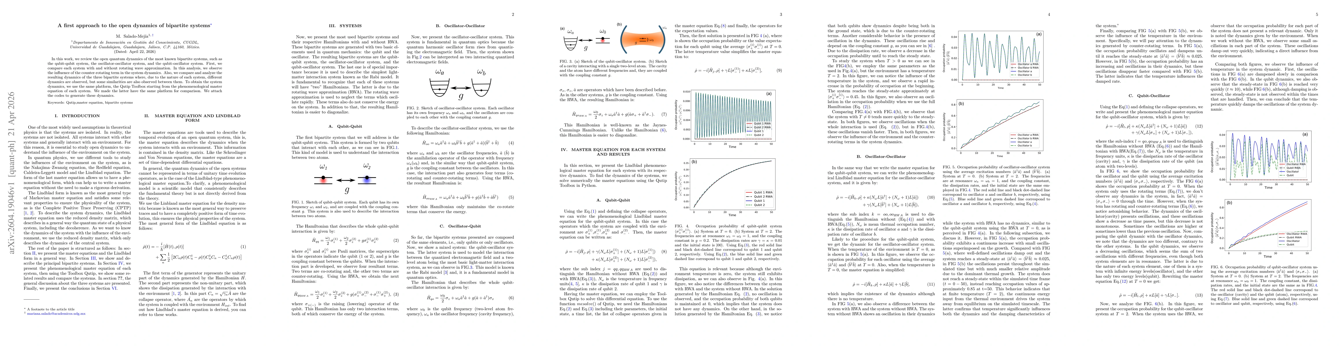 Thumbnail for A first approach to the open dynamics of bipartite systems