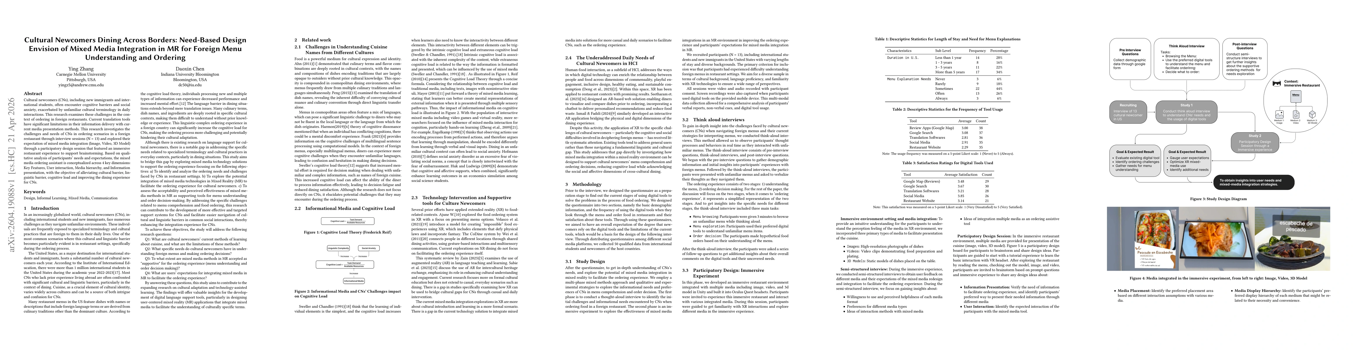 Thumbnail for Cultural Newcomers Dining Across Borders: Need-Based Design Envision of Mixed Media Integration in MR for Foreign Menu Understanding and Ordering