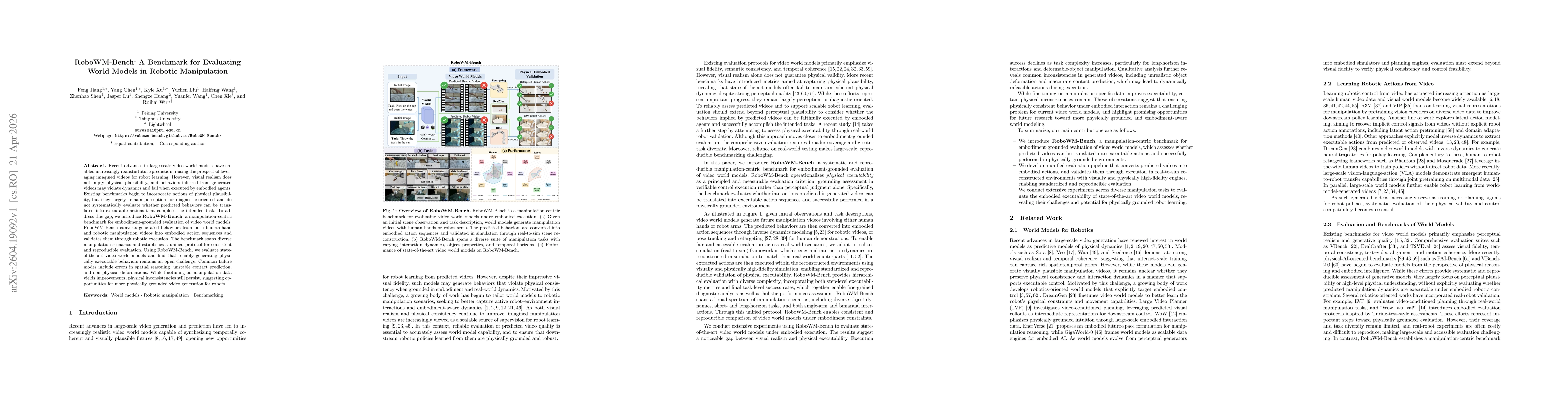 Thumbnail for RoboWM-Bench: A Benchmark for Evaluating World Models in Robotic Manipulation