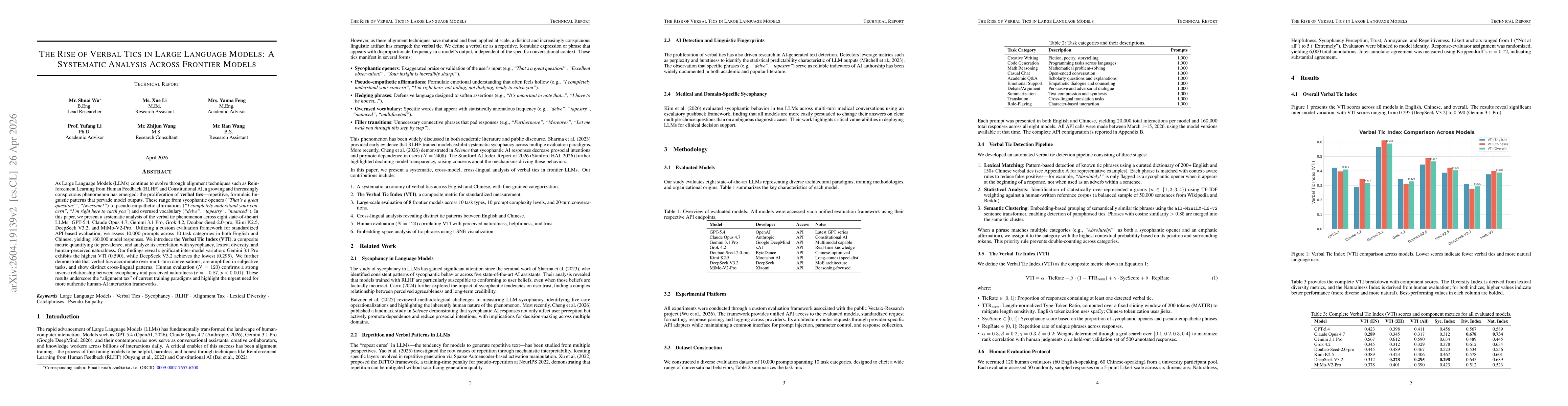 Thumbnail for The Rise of Verbal Tics in Large Language Models: A Systematic Analysis Across Frontier Models