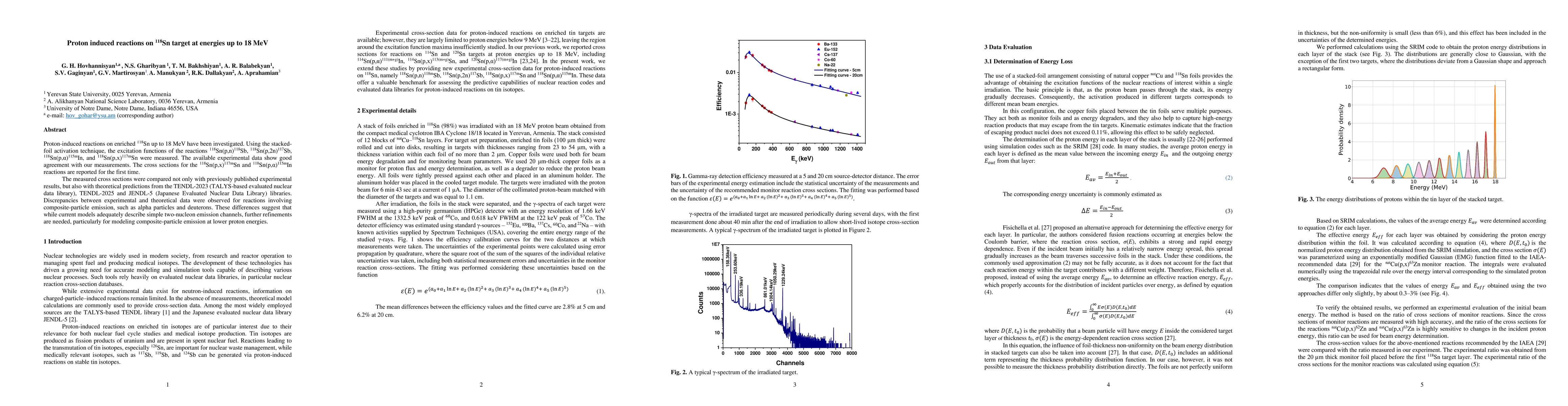 Thumbnail for Proton induced reactions on 118Sn target at energies up to 18 MeV