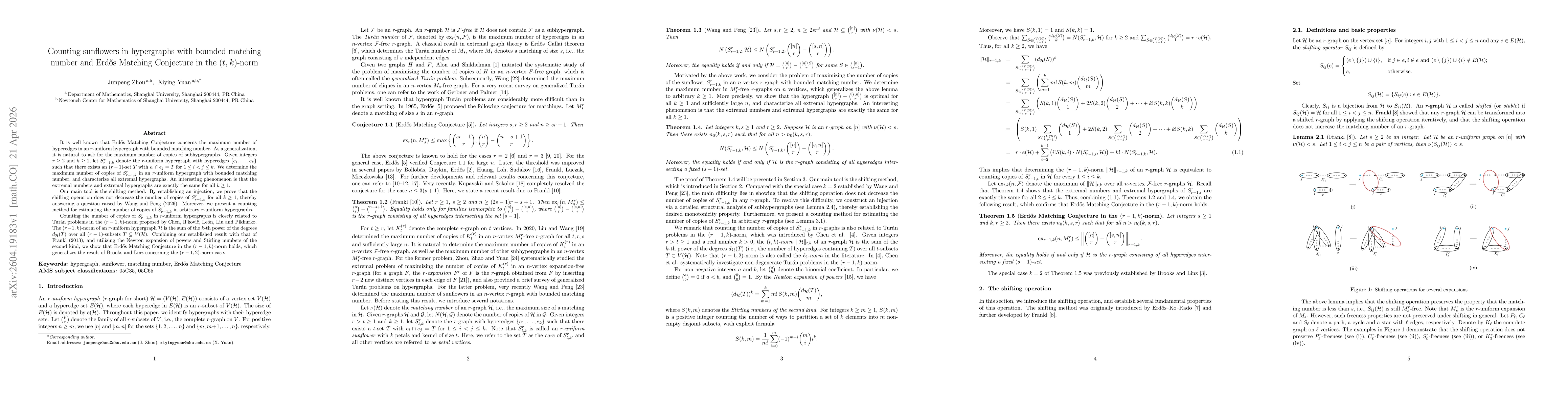 Thumbnail for Counting sunflowers in hypergraphs with bounded matching number and Erdős Matching Conjecture in the $(t,k)$-norm
