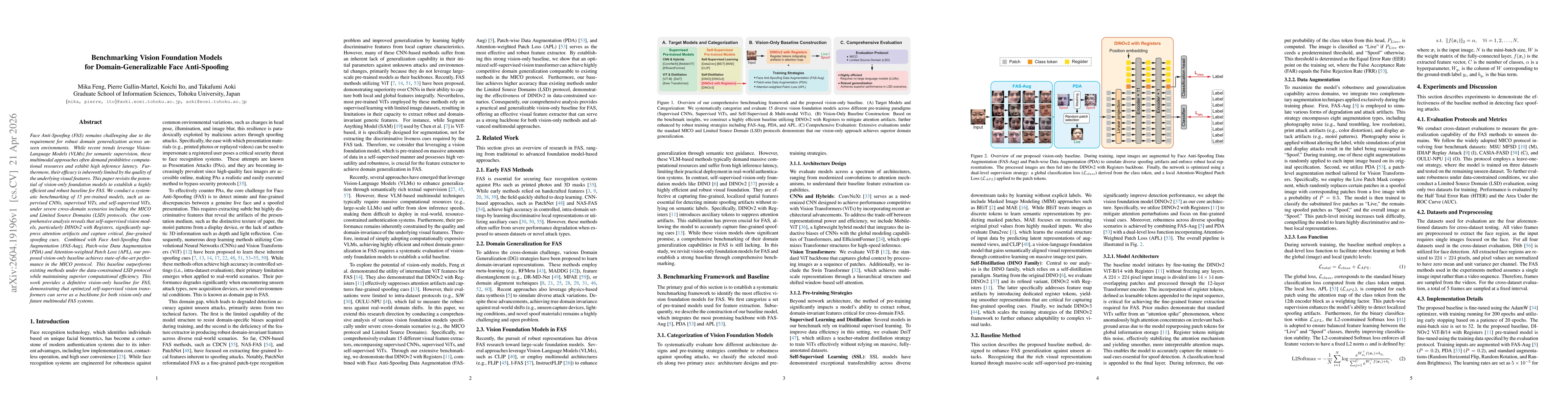 Thumbnail for Benchmarking Vision Foundation Models for Domain-Generalizable Face Anti-Spoofing