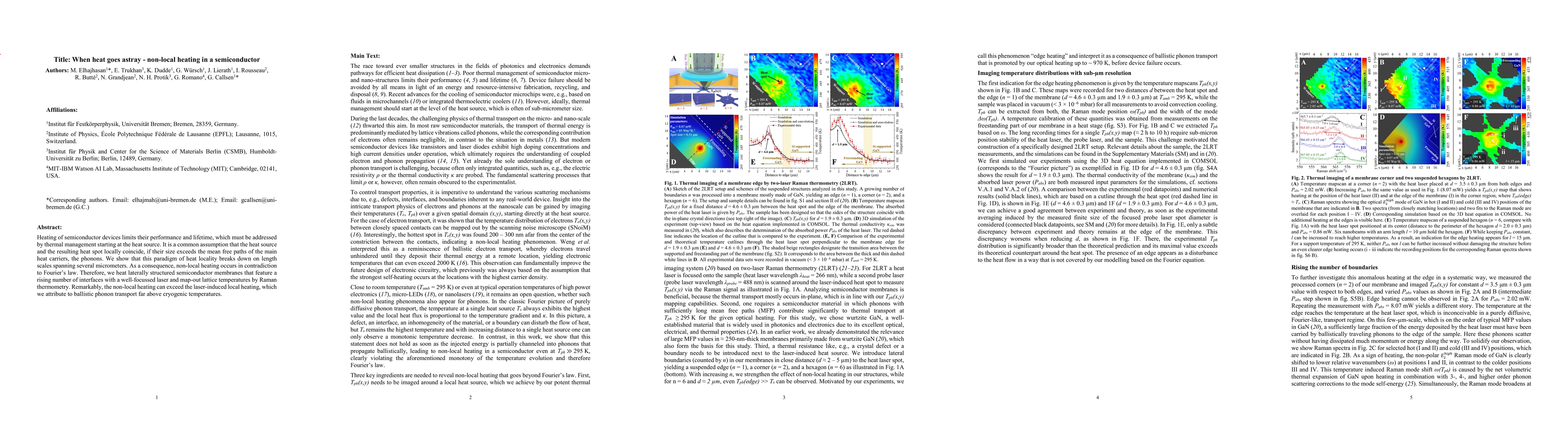 Thumbnail for When heat goes astray -- non-local heating in a semiconductor