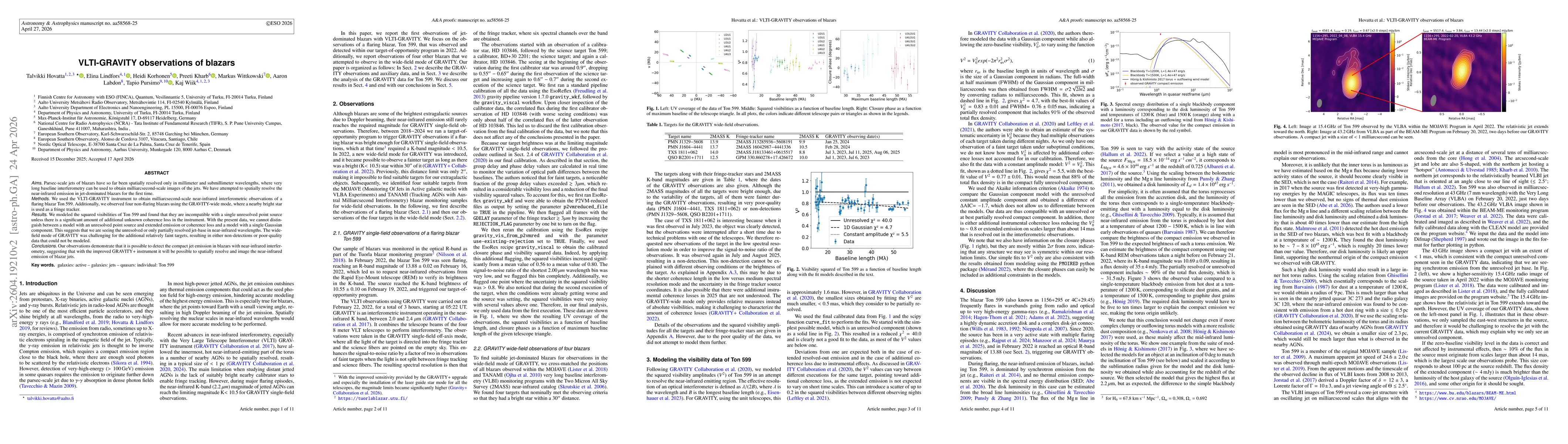 Thumbnail for VLTI-GRAVITY observations of blazars