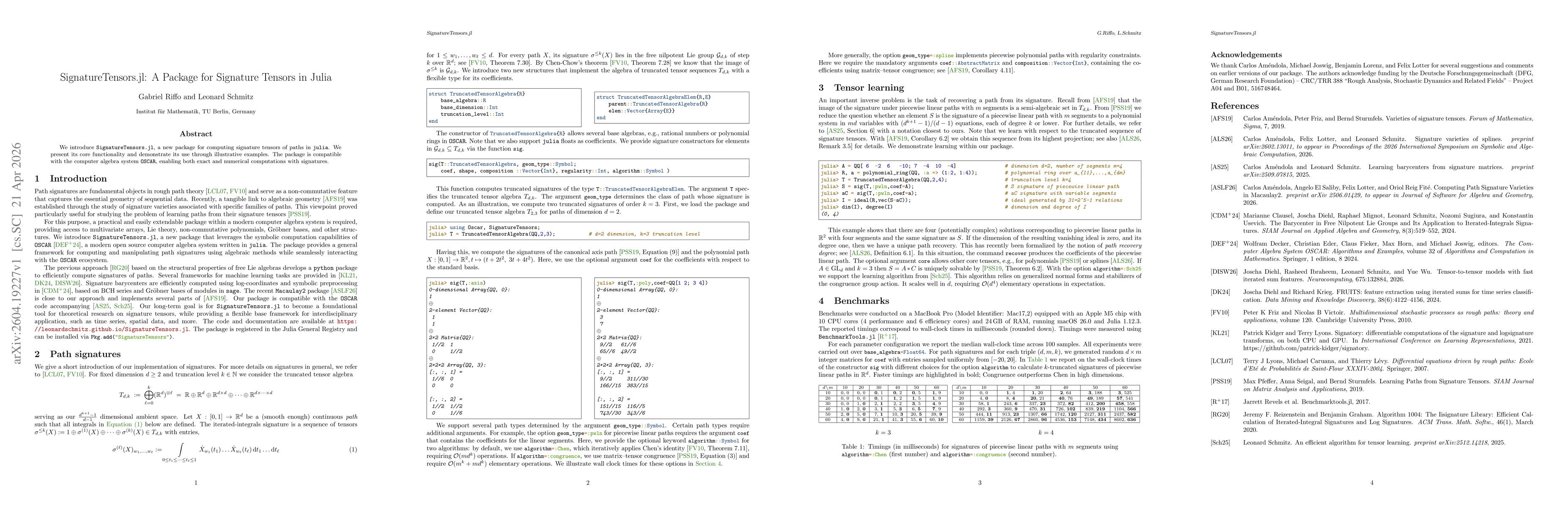 Thumbnail for SignatureTensors.jl: A Package for Signature Tensors in Julia