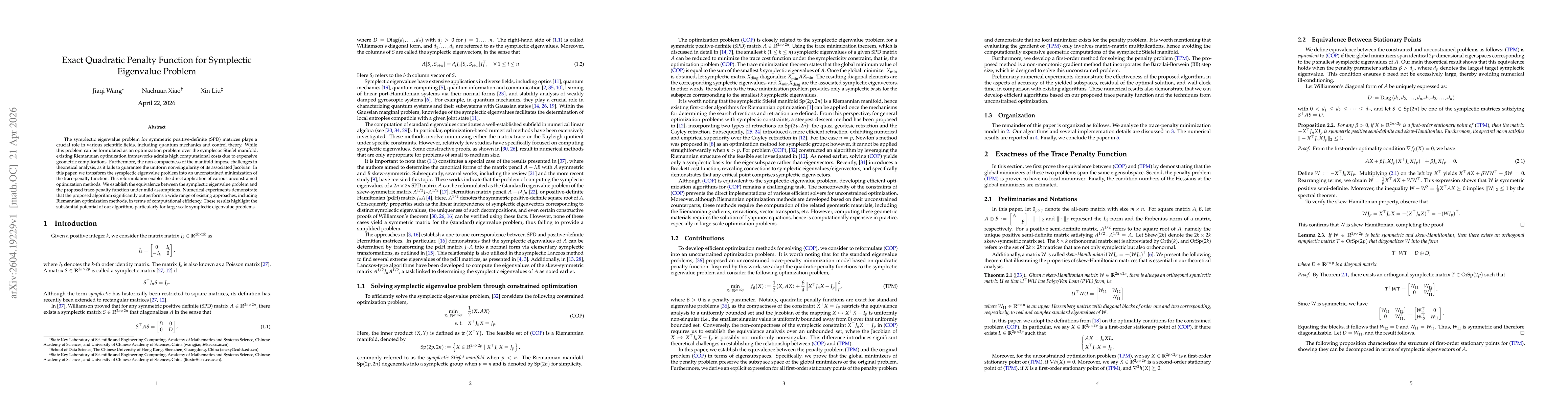 Thumbnail for Exact Quadratic Penalty Function for Symplectic Eigenvalue Problem