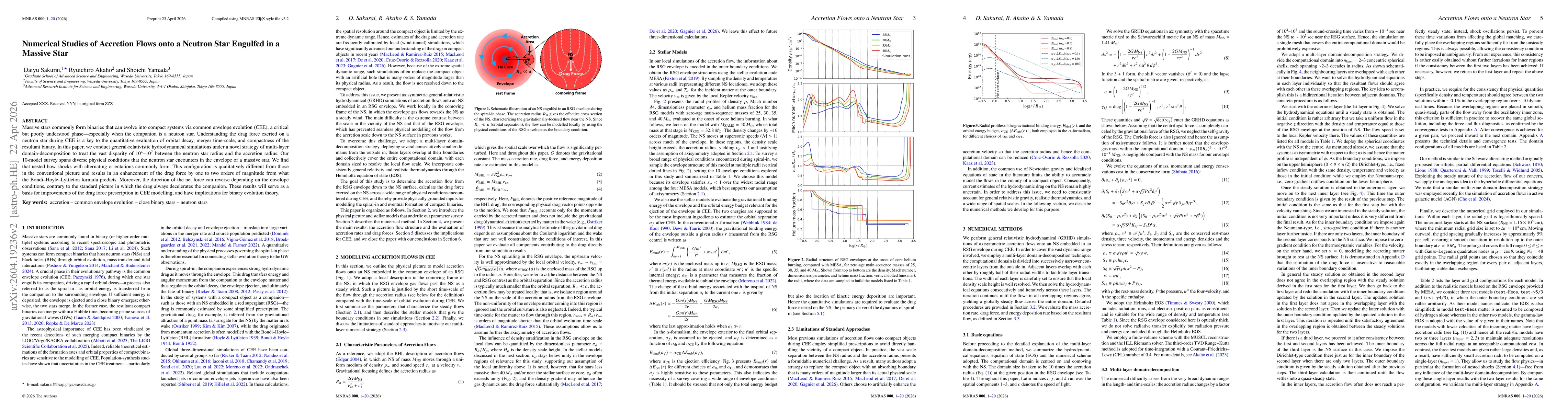 Thumbnail for Numerical Studies of Accretion Flows onto a Neutron Star Engulfed in a Massive Star