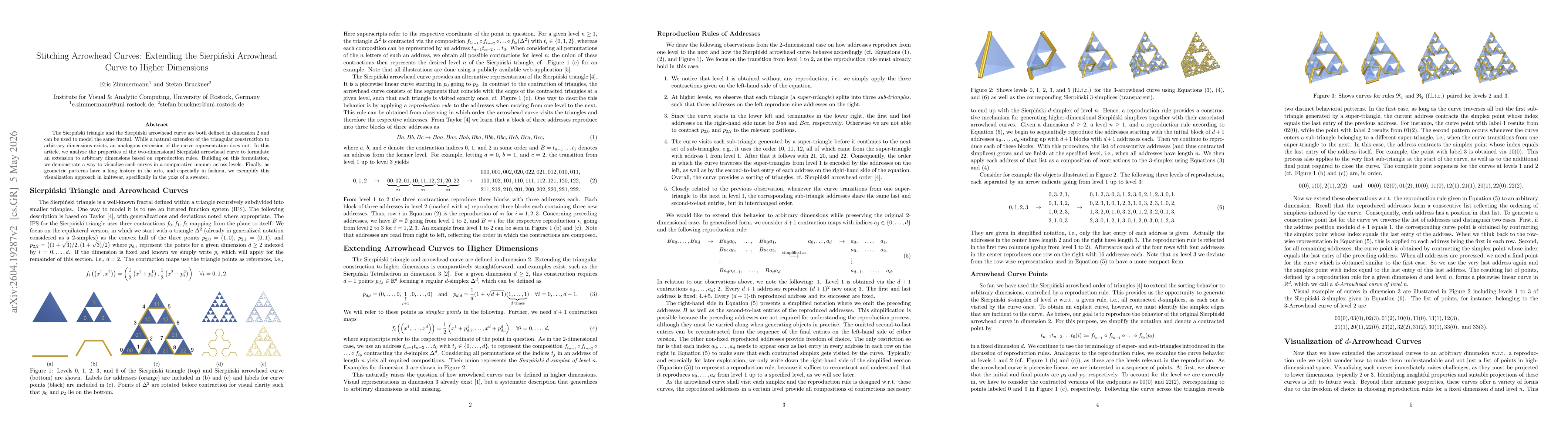 Thumbnail for Stitching Arrowhead Curves: Extending the Sierpinski Arrowhead Curve to Higher Dimensions