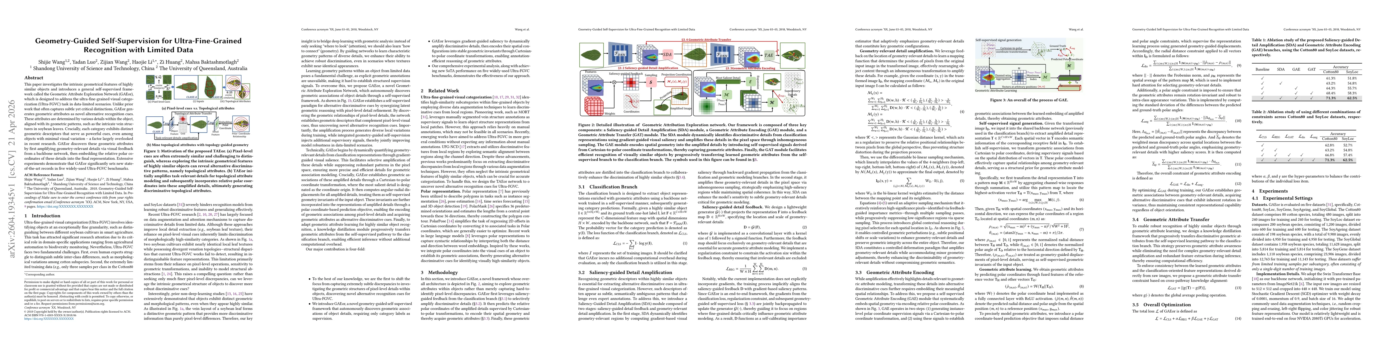Thumbnail for Geometry-Guided Self-Supervision for Ultra-Fine-Grained Recognition with Limited Data