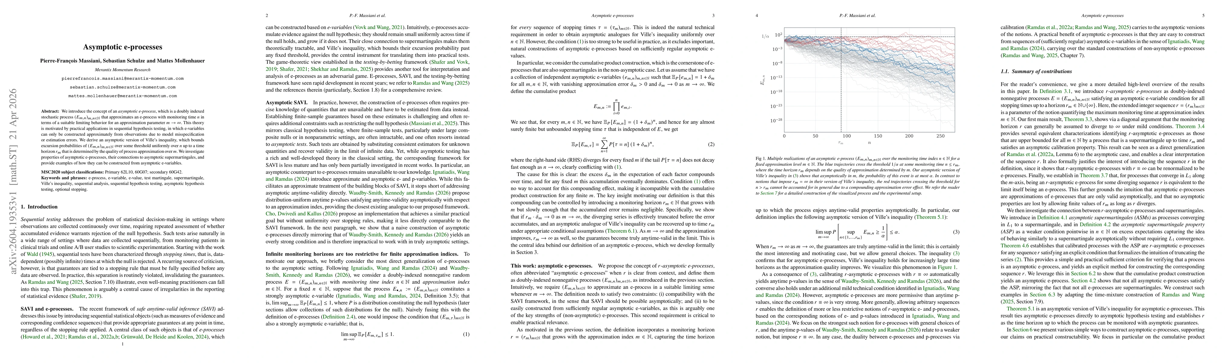 Thumbnail for Asymptotic e-processes