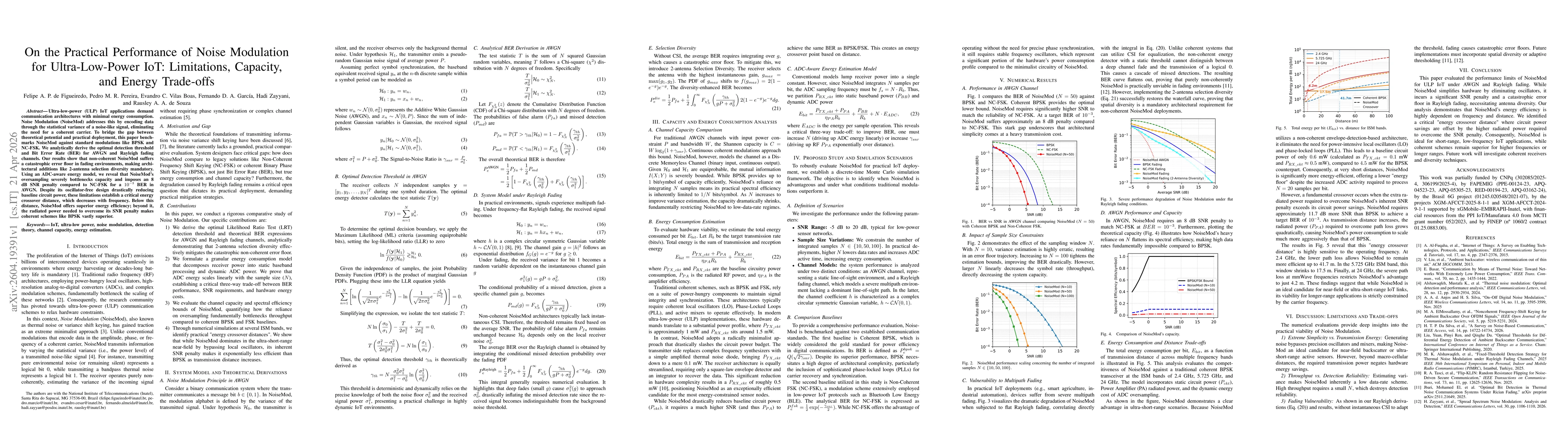 Thumbnail for On the Practical Performance of Noise Modulation for Ultra-Low-Power IoT: Limitations, Capacity, and Energy Trade-offs