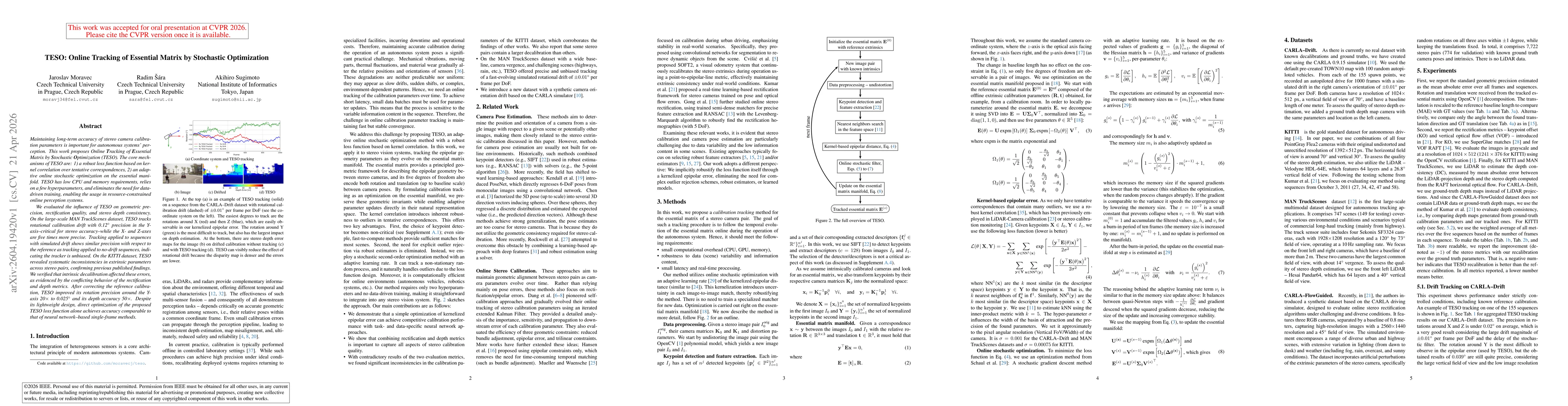Thumbnail for TESO: Online Tracking of Essential Matrix by Stochastic Optimization