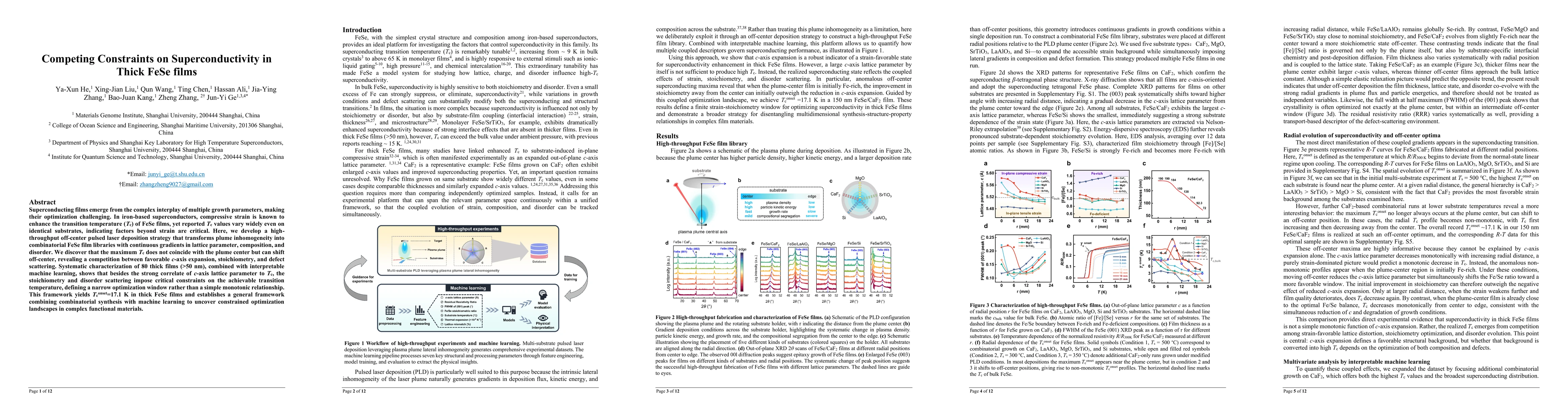 Thumbnail for Competing Constraints on Superconductivity in Thick FeSe films