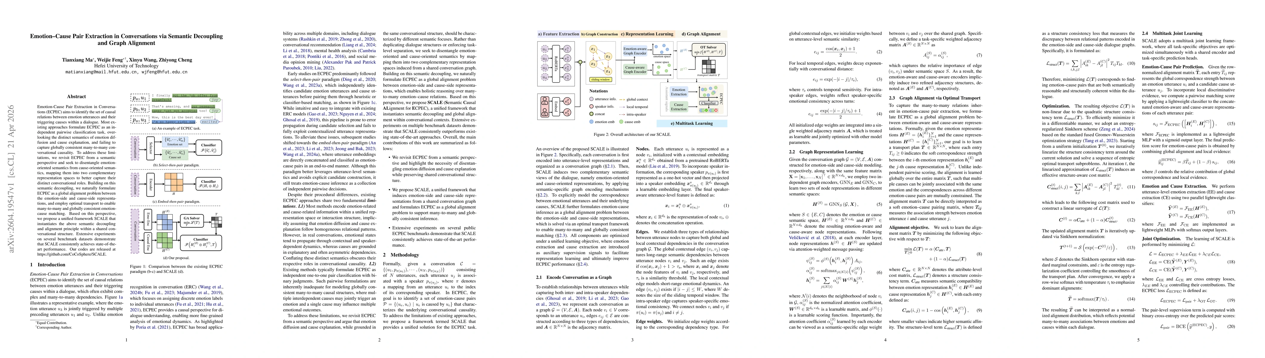 Thumbnail for Emotion-Cause Pair Extraction in Conversations via Semantic Decoupling and Graph Alignment