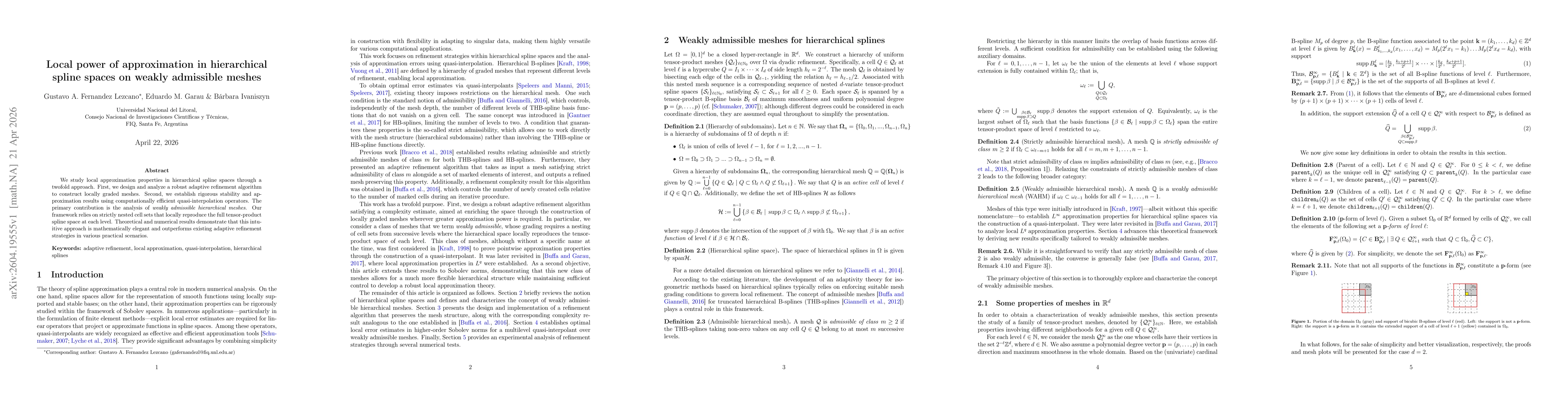 Thumbnail for Local power of approximation in hierarchical spline spaces on weakly admissible meshes