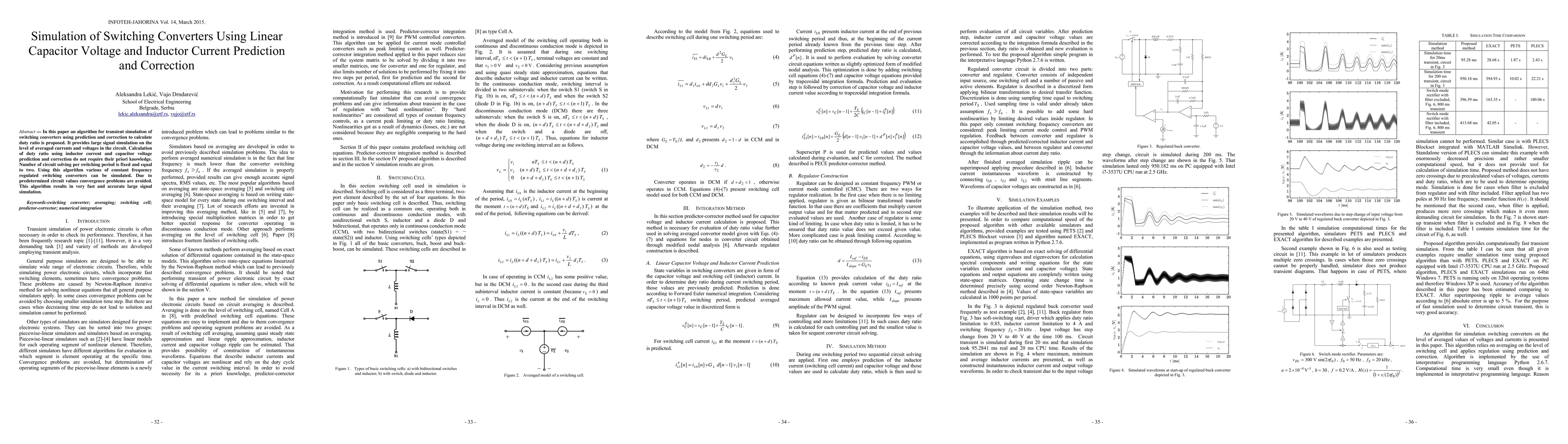 Thumbnail for Simulation of Switching Converters Using Linear Capacitor Voltage and Inductor Current Prediction and Correction